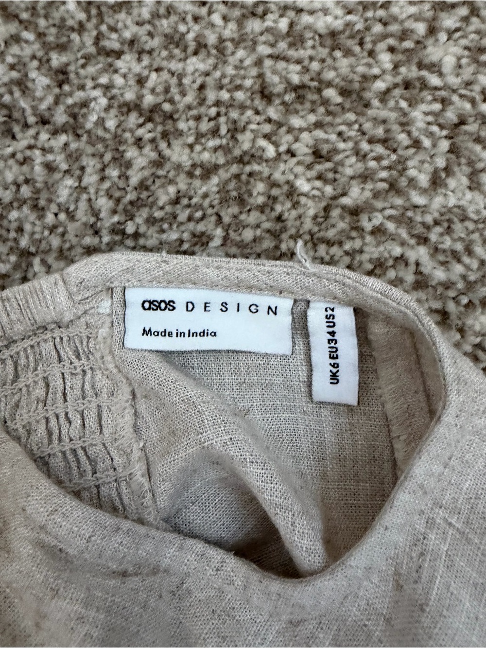 ASOS Beige Halter Mini Dress - Picture 2 of 4